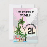 Tropical Island Palm Tree Sunset