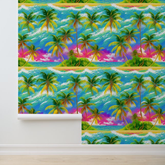 Tropical island palm tree  wallpaper (Application)