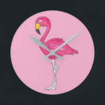 Tropical Island Paradise Hot Pink Flamingo Bird Round Clock<br><div class="desc">Clock features an original marker illustration of a tropical pink flamingo!

Don't see what you're looking for? Need help with customisation? Contact Rebecca to have something designed just for you.</div>