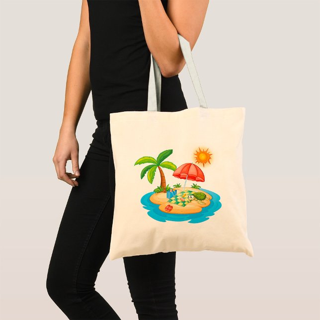 Tropical Island Picnic Tote Bag (Creator Uploaded)