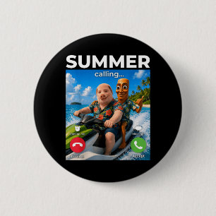 Tropical Island Pig Man Meme Jet Ski Tung Sahur 6 Cm Round Badge