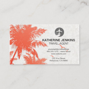 Tropical Island   Plane Logo Business Card