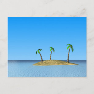 Tropical Island Postcard