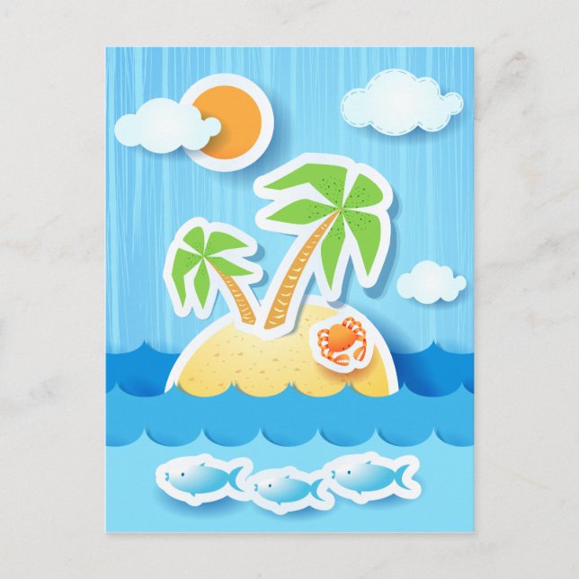 Tropical island, postcard (Front)
