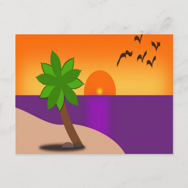 TROPICAL ISLAND POSTCARD (Front)