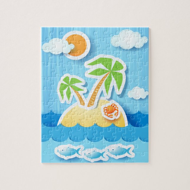 Tropical island, puzzle (Vertical)