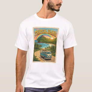 tropical island retro design T-Shirt