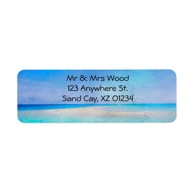Tropical Island Return Address Label (Front)