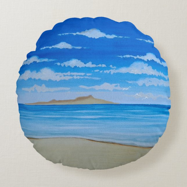 Tropical Island  Round Cushion (Front)