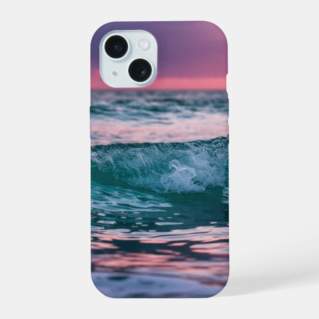 Tropical Island Sunset Landscape iPhone 15 Case (Back)