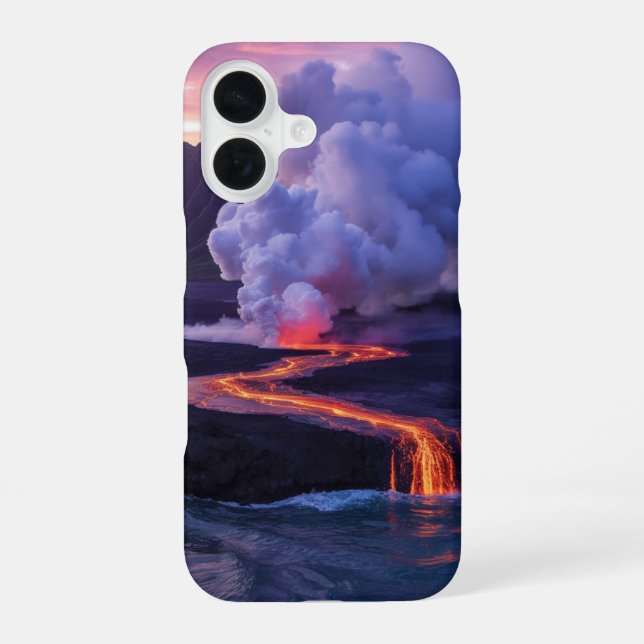 Tropical Island Sunset Landscape iPhone 16 Case (Back)