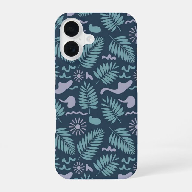 Tropical Island Sunset Landscape iPhone 16 Case (Back)