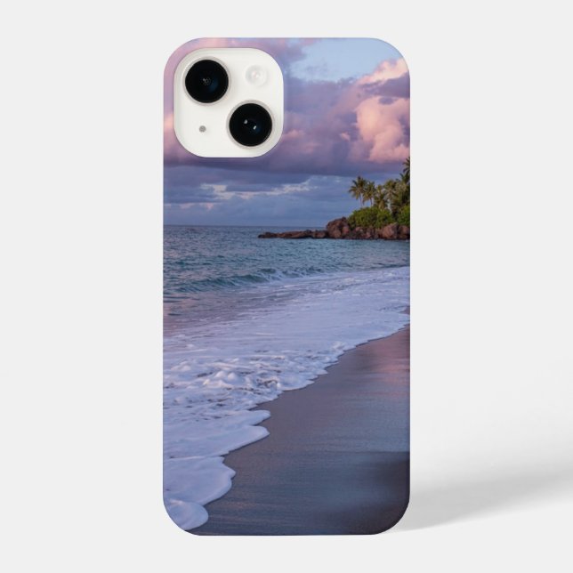 Tropical Island Sunset Landscape iPhone Case (Back)