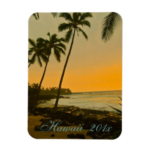 Tropical Island Sunset Magnet