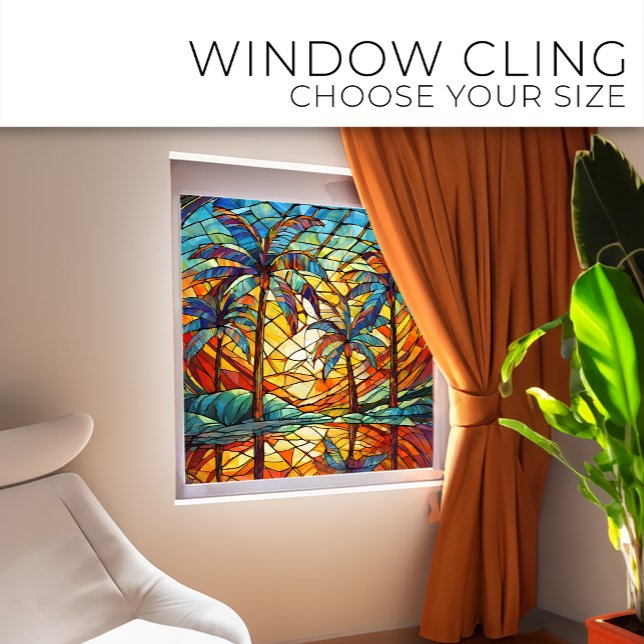 Tropical Island Sunset Stained glass art (Creator Uploaded)