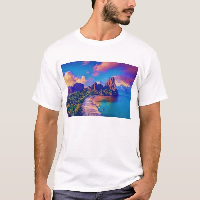 Tropical island T-Shirt (Front)