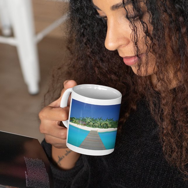 Tropical Island Vacation Scenic Coffee Mug (Creator Uploaded)