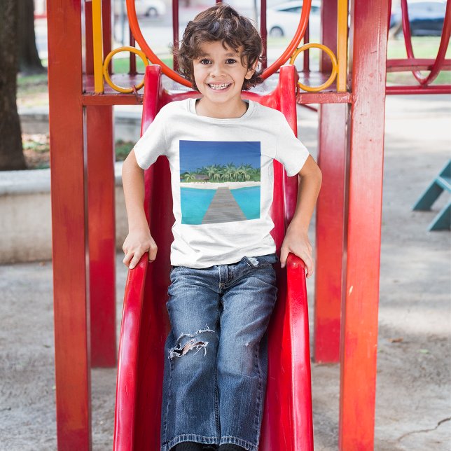 Tropical Island Vacation Scenic Landscape T-Shirt (Creator Uploaded)