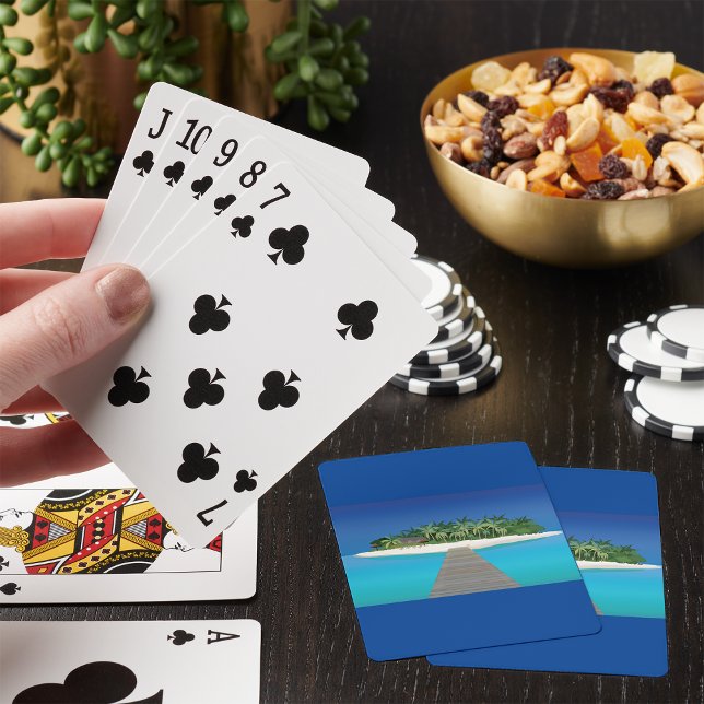 Tropical Island Vacation Scenic Playing Cards (Creator Uploaded)
