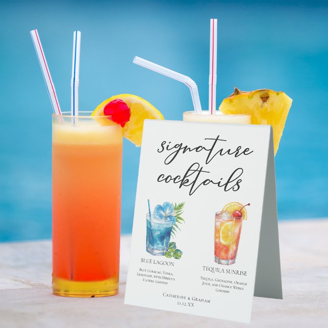 Tropical Island Wedding Signature Cocktails Menu (Creator Uploaded)