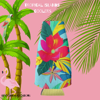 Tropical Islands Colourful Flowers Cooler
