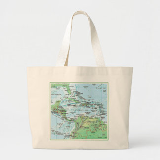 Tropical Islands & Countries Map Tote Bag