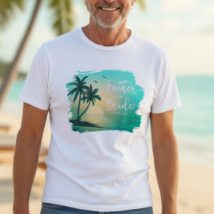 Tropical Isle Father of the Bride Teal ID581 T-Shirt