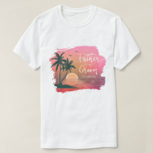 Tropical Isle Father of the Groom Pink ID581 T-Shirt