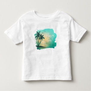 Tropical Isle Flower Girl Teal ID581 Toddler T-Shirt