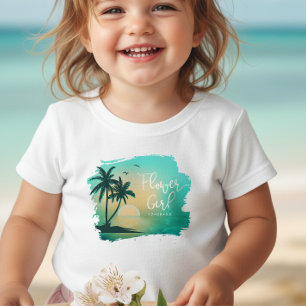 Tropical Isle Flower Girl Teal ID581 Toddler T-Shirt