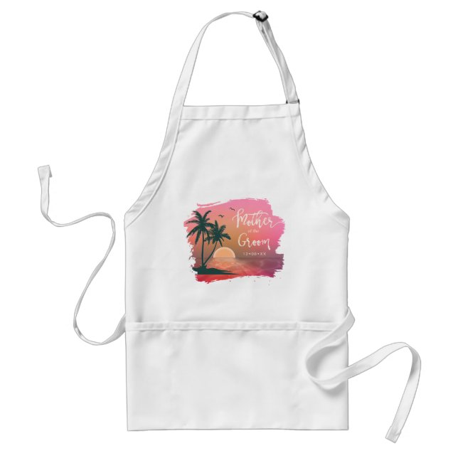 Tropical Isle Mother of the Groom Pink ID581 Standard Apron (Front)