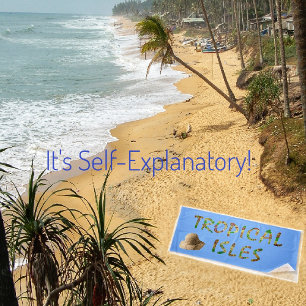 Tropical Isles-Brwn Beach Towel