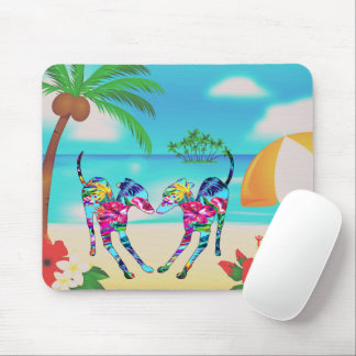 Tropical Italian Greyhounds Mouse Pad