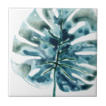 Tropical Jewel Palm Ceramic Tile<br><div class="desc">Tropical Jewel VIII by June Erica Vess. This tropical palm leaf has been created using beautiful, rich jewel tones in a watercolor style. | 164744D</div>