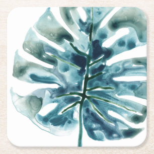 Tropical Jewel Palm Square Paper Coaster
