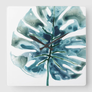 Tropical Jewel Palm Square Wall Clock