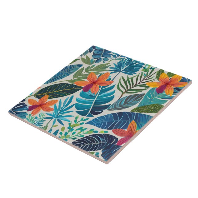 Tropical jungle art tile (Side)