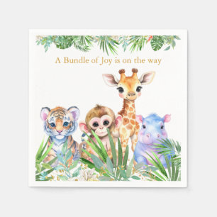 Tropical Jungle Baby animals Napkin