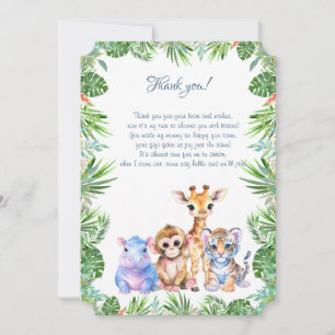 Tropical Jungle Baby animals Thank you
