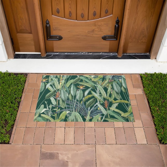 Tropical Jungle Banana Tree Strelitzia Doormat (Outdoor)