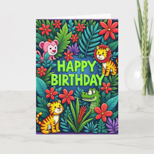 Tropical Jungle Birthday Card