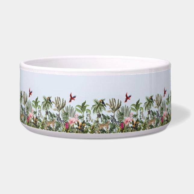 Tropical Jungle Ceramic Canister - Wildlife (Front)