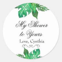 Tropical Jungle Favour Stickers