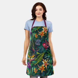 Tropical Jungle Flowers Apron