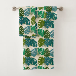 Tropical Jungle Foliage Bath Towel Set