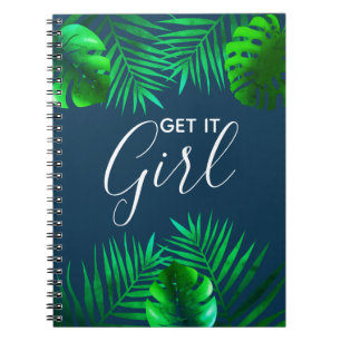 Tropical Jungle Foliage Get it Girl Notebook