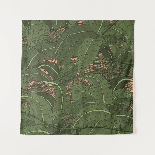 Tropical Jungle Forest Tapestry (Front)