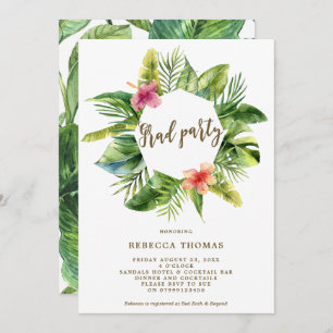 Tropical jungle graduation party invitation