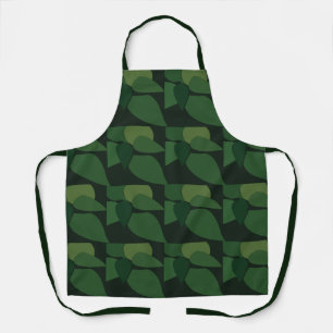 Tropical Jungle Green Leaves Apron