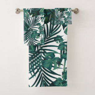 Tropical Jungle Leaves 1 - Repeating Bath Towel Set
